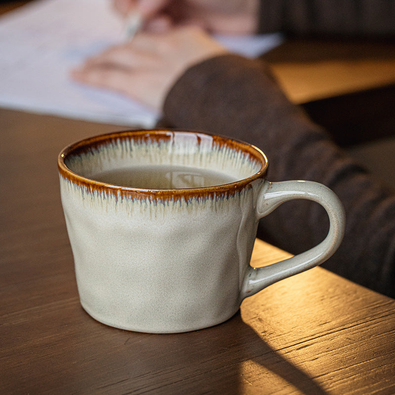 Ceramic Coffee Mug 12oz Irregular Handmade Design for Daily Use
