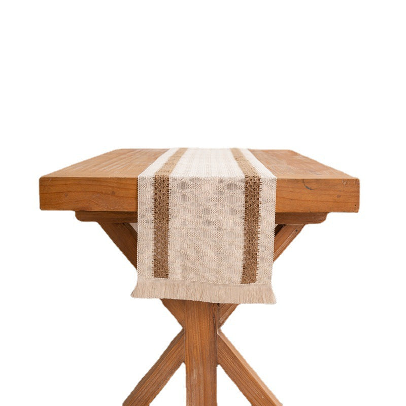 Eleganter roter Tischläufer im amerikanischen französischen Stil für Ess- und Couchtische