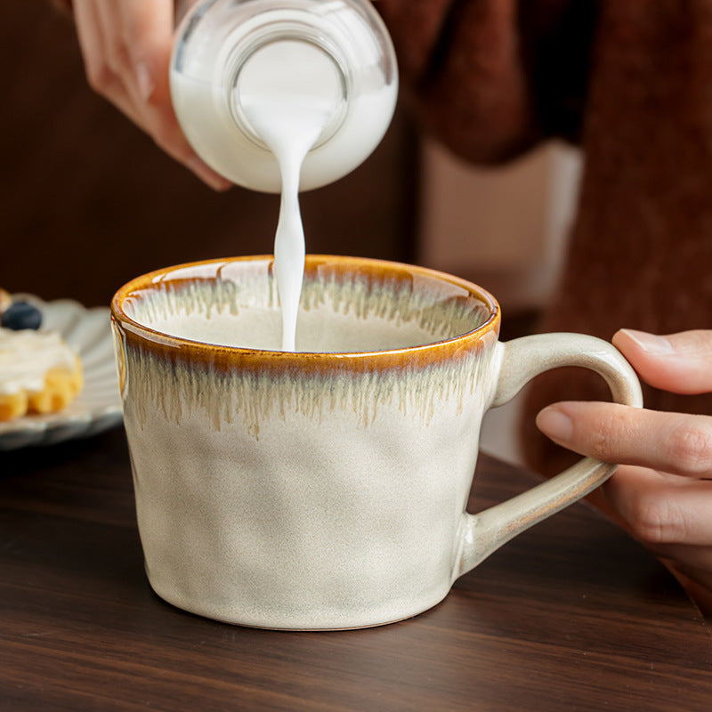 Ceramic Coffee Mug 12oz Irregular Handmade Design for Daily Use