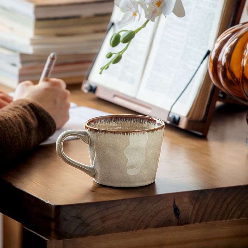 Ceramic Coffee Mug 12oz Irregular Handmade Design for Daily Use