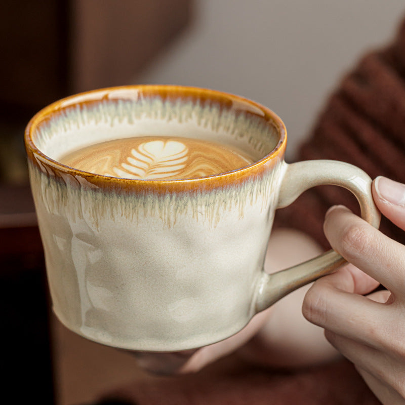 Ceramic Coffee Mug 12oz Irregular Handmade Design for Daily Use